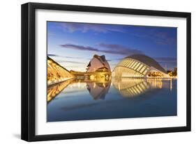 Beautiful Architecture Of The 'City Of Arts And Science' In Valencia, Spain During The Blue Hour-Axel Brunst-Framed Photographic Print