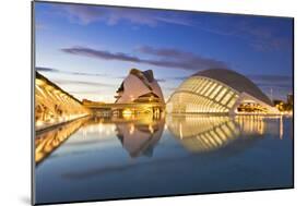 Beautiful Architecture Of The 'City Of Arts And Science' In Valencia, Spain During The Blue Hour-Axel Brunst-Mounted Photographic Print