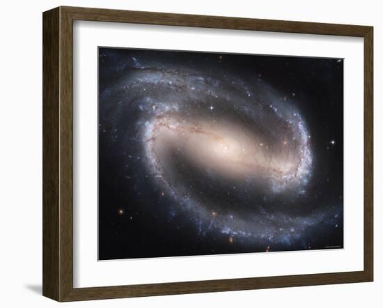 Beautiful Barred Spiral Galaxy NGC 1300, Hubble Space Telescope-Stocktrek Images-Framed Photographic Print