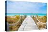 Beautiful Beach at Caribbean Providenciales Island in Turks and Caicos-BlueOrange Studio-Stretched Canvas