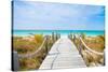 Beautiful Beach at Caribbean Providenciales Island in Turks and Caicos-BlueOrange Studio-Stretched Canvas