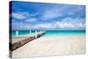 Beautiful Beach at Caribbean Providenciales Island in Turks and Caicos-BlueOrange Studio-Stretched Canvas