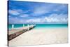 Beautiful Beach at Caribbean Providenciales Island in Turks and Caicos-BlueOrange Studio-Stretched Canvas