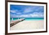 Beautiful Beach at Caribbean Providenciales Island in Turks and Caicos-BlueOrange Studio-Framed Photographic Print