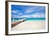 Beautiful Beach at Caribbean Providenciales Island in Turks and Caicos-BlueOrange Studio-Framed Photographic Print