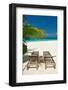 Beautiful Beach at Maldives with Chaise-Lounges-haveseen-Framed Photographic Print