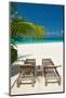 Beautiful Beach at Maldives with Chaise-Lounges-haveseen-Mounted Photographic Print