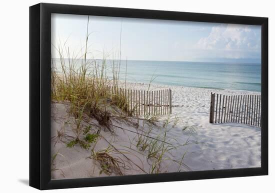 Beautiful Beach At Sunrise-forestpath-Framed Poster