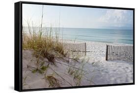 Beautiful Beach at Sunrise-forestpath-Framed Stretched Canvas