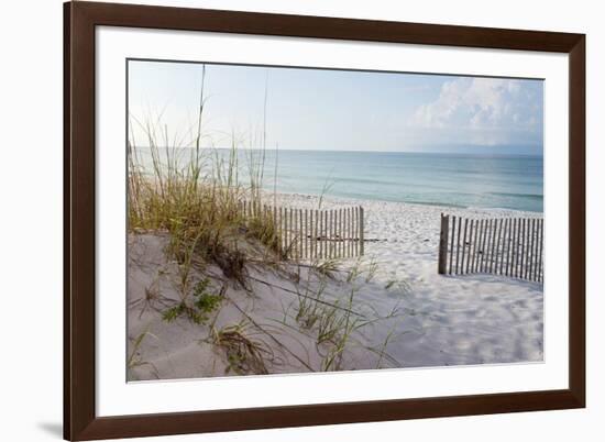 Beautiful Beach at Sunrise-forestpath-Framed Photographic Print