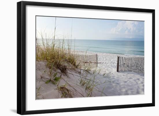 Beautiful Beach at Sunrise-forestpath-Framed Photographic Print