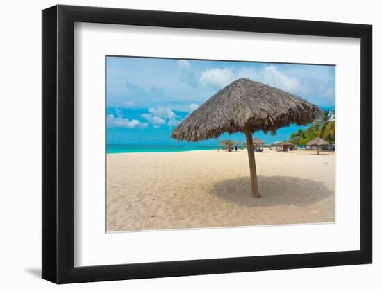 Beautiful Beach in Aruba, Caribbean Islands, Lesser Antilles-mffoto-Framed Photographic Print