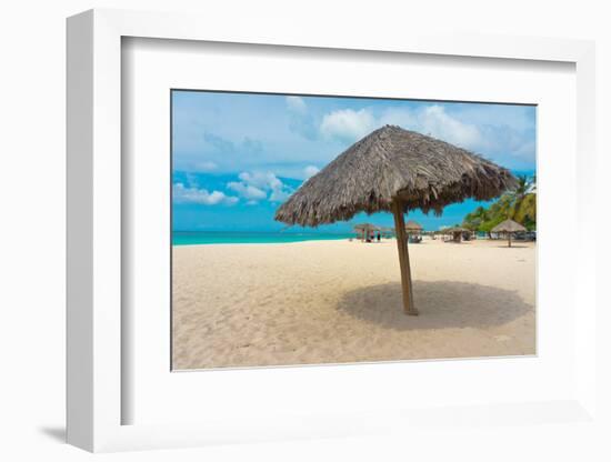 Beautiful Beach in Aruba, Caribbean Islands, Lesser Antilles-mffoto-Framed Photographic Print