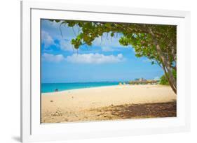 Beautiful Beach in Aruba, Caribbean Islands, Lesser Antilles-mffoto-Framed Photographic Print