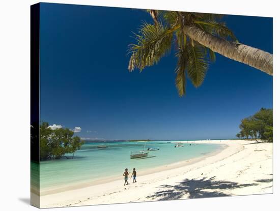 Beautiful Beach in Nosy Iranja, a Little Island Near Nosy Be, Madagascar, Indian Ocean, Africa-Michael Runkel-Stretched Canvas