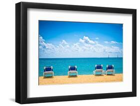 Beautiful Beach in Philipsburg, Saint Maarten, Carribean Islands-mffoto-Framed Photographic Print