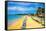 Beautiful Beach in Saint Lucia, Caribbean Islands-mffoto-Framed Stretched Canvas