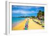 Beautiful Beach in Saint Lucia, Caribbean Islands-mffoto-Framed Photographic Print