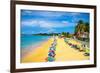 Beautiful Beach in Saint Lucia, Caribbean Islands-mffoto-Framed Photographic Print