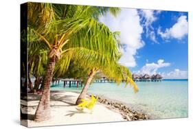 Beautiful Beach on Bora Bora Island in French Polynesia-BlueOrange Studio-Stretched Canvas