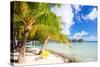 Beautiful Beach on Bora Bora Island in French Polynesia-BlueOrange Studio-Stretched Canvas