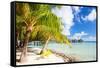 Beautiful Beach on Bora Bora Island in French Polynesia-BlueOrange Studio-Framed Stretched Canvas