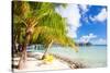 Beautiful Beach on Bora Bora Island in French Polynesia-BlueOrange Studio-Stretched Canvas