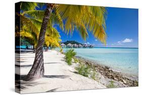 Beautiful Beach on Bora Bora Island in French Polynesia-BlueOrange Studio-Stretched Canvas