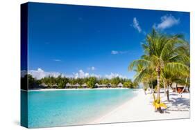 Beautiful Beach on Bora Bora Island in French Polynesia-BlueOrange Studio-Stretched Canvas