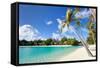 Beautiful Beach on Bora Bora Island in French Polynesia-BlueOrange Studio-Framed Stretched Canvas