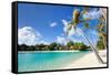 Beautiful Beach on Bora Bora Island in French Polynesia-BlueOrange Studio-Framed Stretched Canvas