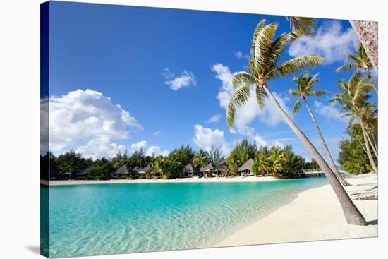 Beautiful Beach on Bora Bora Island in French Polynesia-BlueOrange Studio-Stretched Canvas