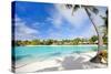 Beautiful Beach on Bora Bora Island in French Polynesia-BlueOrange Studio-Stretched Canvas