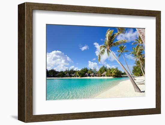 Beautiful Beach on Bora Bora Island in French Polynesia-BlueOrange Studio-Framed Photographic Print