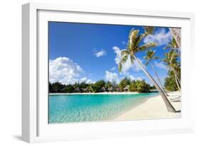 Beautiful Beach on Bora Bora Island in French Polynesia-BlueOrange Studio-Framed Photographic Print