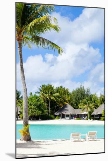 Beautiful Beach on Bora Bora Island in French Polynesia-BlueOrange Studio-Mounted Photographic Print