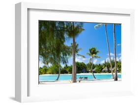 Beautiful Beach on Bora Bora Island in French Polynesia-BlueOrange Studio-Framed Photographic Print