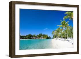 Beautiful Beach on Bora Bora Island in French Polynesia-BlueOrange Studio-Framed Photographic Print