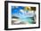 Beautiful Beach on Bora Bora Island in French Polynesia-BlueOrange Studio-Framed Photographic Print