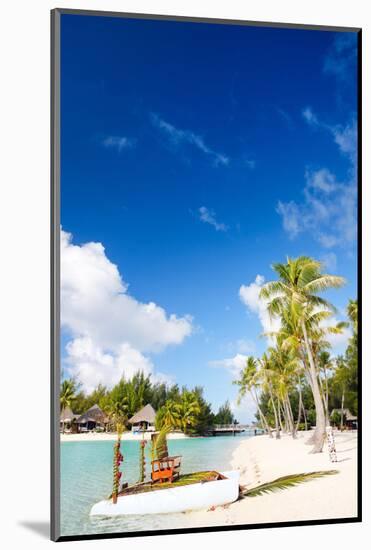 Beautiful Beach on Bora Bora Island in French Polynesia-BlueOrange Studio-Mounted Photographic Print