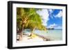 Beautiful Beach on Bora Bora Island in French Polynesia-BlueOrange Studio-Framed Photographic Print