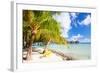 Beautiful Beach on Bora Bora Island in French Polynesia-BlueOrange Studio-Framed Photographic Print