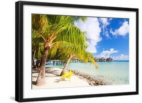 Beautiful Beach on Bora Bora Island in French Polynesia-BlueOrange Studio-Framed Photographic Print