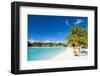 Beautiful Beach on Bora Bora Island in French Polynesia-BlueOrange Studio-Framed Photographic Print