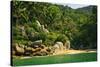 Beautiful Beach on Tropical Pacific Coast of Mexico-elenathewise-Stretched Canvas