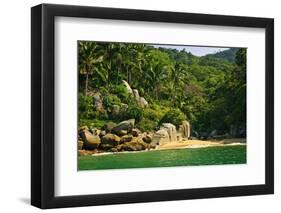 Beautiful Beach on Tropical Pacific Coast of Mexico-elenathewise-Framed Photographic Print