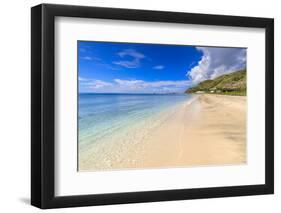 Beautiful beach, turquoise sea, Carambola Beach, South Friars Bay, St. Kitts, St. Kitts and Nevis-Eleanor Scriven-Framed Photographic Print