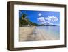 Beautiful beach, turquoise sea, South Friars Bay, Saint George Basseterre Parish, St. Kitts-Eleanor Scriven-Framed Photographic Print