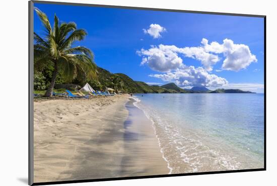 Beautiful beach, turquoise sea, South Friars Bay, Saint George Basseterre Parish, St. Kitts-Eleanor Scriven-Mounted Photographic Print