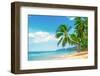 Beautiful Beach. View of Nice Tropical Beach with Palms Around. Holiday and Vacation Concept. Tropi-Vixit-Framed Photographic Print